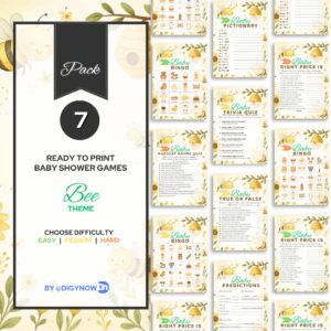 Theme Theme - Printable Baby Shower Games Pack