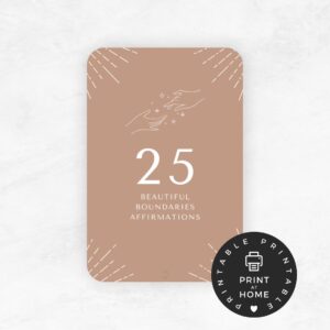 Beautiful Boundaries Affirmations Deck