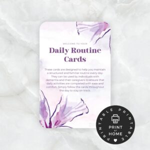 Daily Routine Cards for Dementia Caregivers